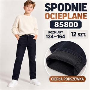 Jeansy ocieplane  134-164cm