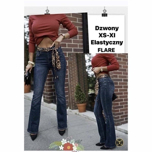 Jeansy dzwony damskie  XS-XL