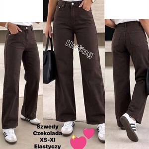 Jeansy szerokie nogawki  XS-XL