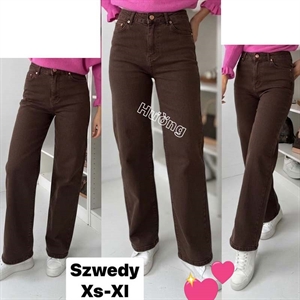 Jeansy szerokie nogawki  XS-XL