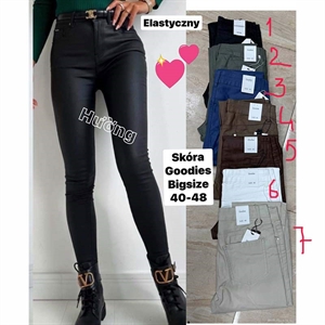 Spodnie ze sztucznej skóry Big Size  40-48