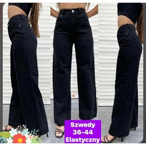 Jeansy szerokie nogawki  36-44