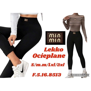Legginsy lekko ocieplane damskie (S-2XL)