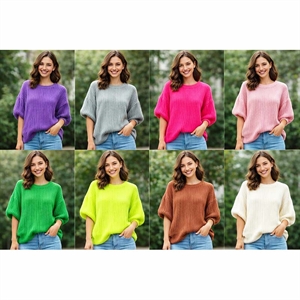 Sweter damski okrągły