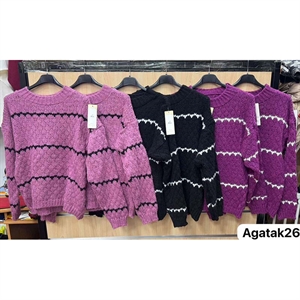 Sweter damski okrągły