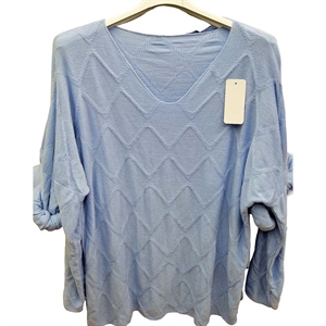 Sweter damski z dekoltem w serek