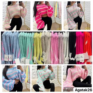 Sweter damski okrągły