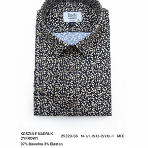 Koszula męska z cyfrowym nadrukiem elastanu produkt Turecki  M-2XL