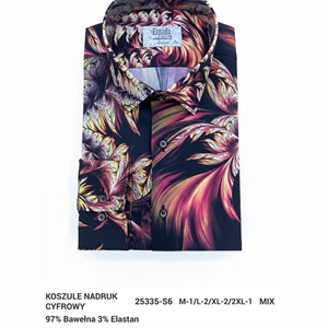 Koszula męska z cyfrowym nadrukiem elastanu produkt Turecki  M-2XL