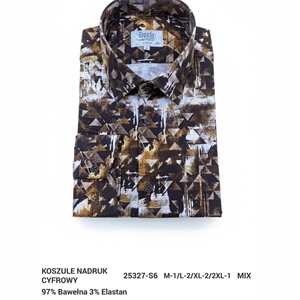 Koszula męska z cyfrowym nadrukiem elastanu produkt Turecki  M-2XL