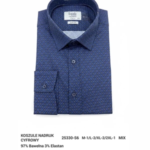 Koszula męska z cyfrowym nadrukiem elastanu produkt Turecki  M-2XL