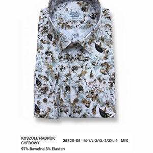 Koszula męska z cyfrowym nadrukiem elastanu produkt Turecki  M-2XL