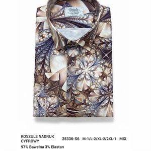 Koszula męska z cyfrowym nadrukiem elastanu produkt Turecki  M-2XL