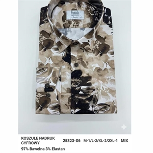 Koszula męska z cyfrowym nadrukiem elastanu produkt Turecki  M-2XL