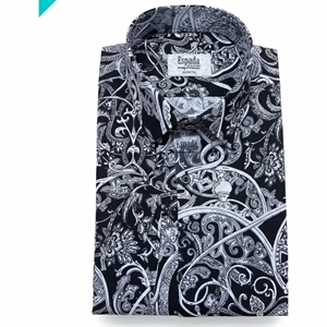 Koszula męska z cyfrowym nadrukiem elastanu produkt Turecki  M-2XL