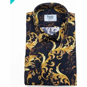 Koszula męska z cyfrowym nadrukiem elastanu produkt Turecki  M-2XL