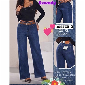 Jeansy szerokie nogawki  XS-XL