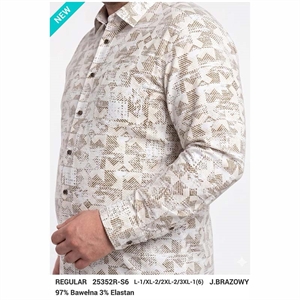 Koszula męska cyfrowy nadruk krój regular fit produkt Turecki  L-3XL