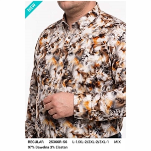 Koszula męska cyfrowy nadruk krój regular fit produkt Turecki  L-3XL
