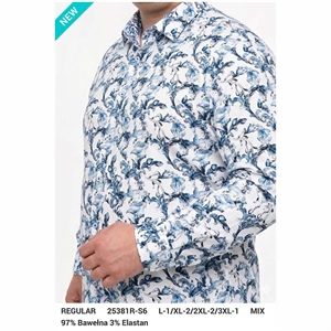 Koszula męska cyfrowy nadruk krój regular fit produkt Turecki  L-3XL