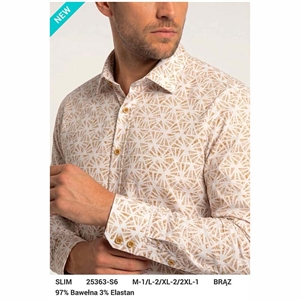 Koszula męska cyfrowy nadruk krój slim fit produkt Turecki  M-2XL