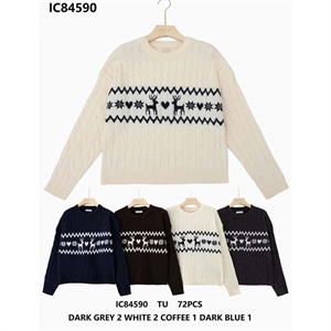 Sweter damski okrągły