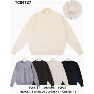 Sweter damski okrągły  S/M-M/L