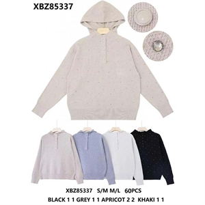 Sweter damski z kapturem  S/M-M/L