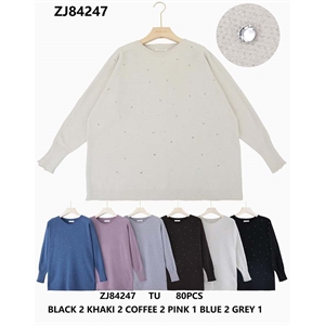 Sweter damski okrągły