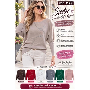 Sweter damski okrągły