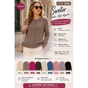 Sweter damski zapinany na guziki  L/XL-2XL