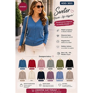 Sweter damski zapinany na guziki  L/XL-2XL
