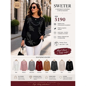 Sweter damski okrągły  S/M-L/XL