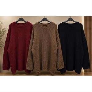 Sweter damski okrągły