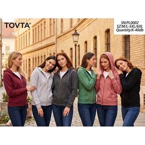 Bluza damska rozpinana na zamek z kapturem  M/L-5XL/6XL