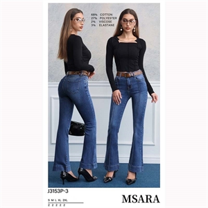 Jeansy dzwony damskie Msara  S-2XL