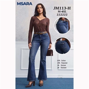 Jeansy dzwony damskie Msara  M-4XL