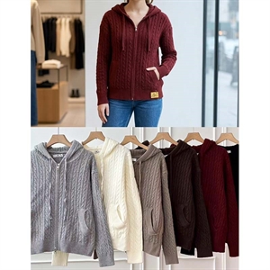 Sweter damski rozpinany na zamek