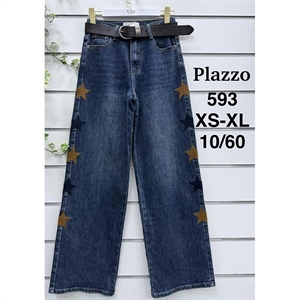 Jeansy szerokie nogawki  XS-XL