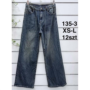 Jeansy szerokie nogawki  XS-L