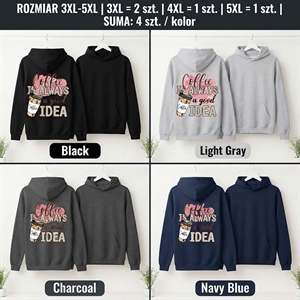 Bluza damska kangurka Big Size  3XL-5XL