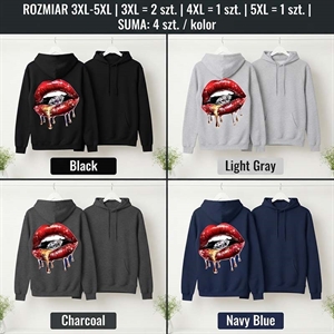 Bluza damska kangurka Big Size  3XL-5XL