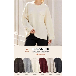 Sweter damski okrągły