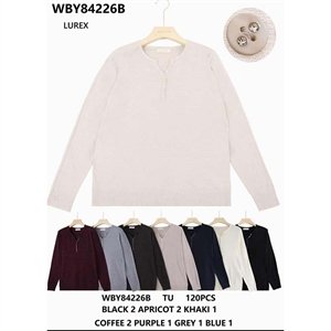 Sweter damski z dekoltem w serek