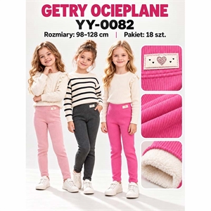 Legginsy ocieplane dziewczęce  98-128cm