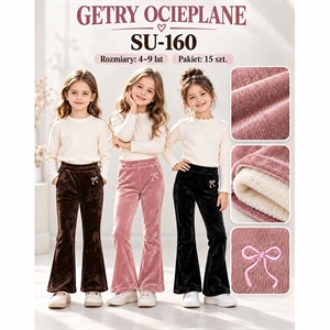Legginsy ocieplane dziewczęce  4-9lat