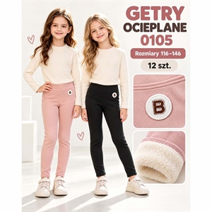 Legginsy ocieplane dziewczęce  116-146cm