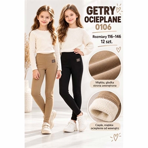 Legginsy ocieplane dziewczęce  116-146cm