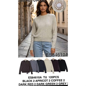 Sweter damski okrągły