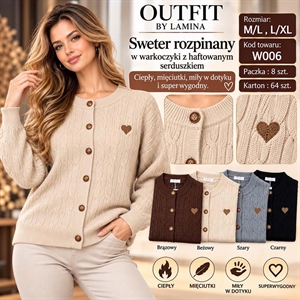 Sweter damski zapinany na guziki  M/L-L/XL